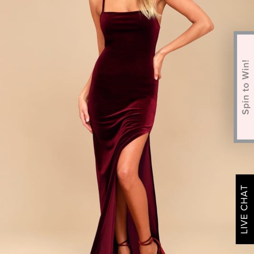 Maroon Velvet dress
